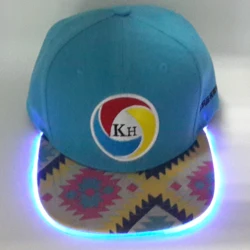Snapback hats caps with led light Long time luminescence Evening Club Concert Commodity cap Custom alphabet pattern hip hop cap