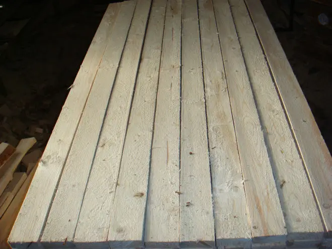 Rough sawn flooring