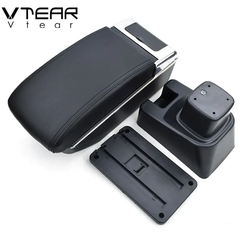 Vtear For Suzuki Sx4 Armrest Usb Charging Heighten Double Layer Storage Box Central Store Content Arm Rest Box Accessories 08-17