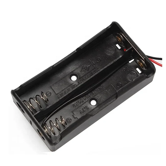 3.7V 18650 PCB Battery Holder 18650 Case Battery With Thicker Red&Black Wired Lead For Soldering Connecting