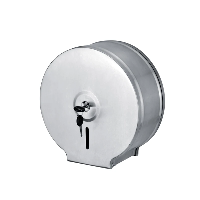 Wall mounted stainless steel large toilet roll paper towel dispenser