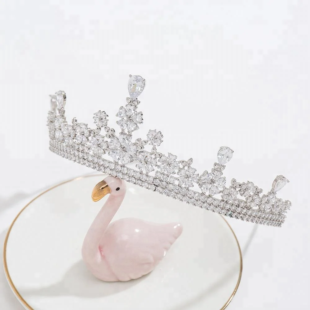 
Jewelry wholesale China hair accessories women wedding tiara crown 