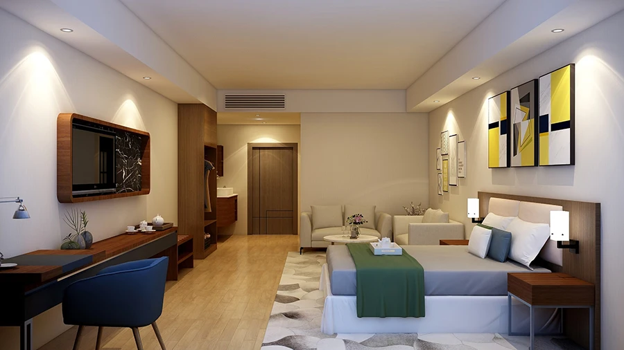 Apartment Project Furniture Customized Hotel Bedroom Furniture Sets For Sale