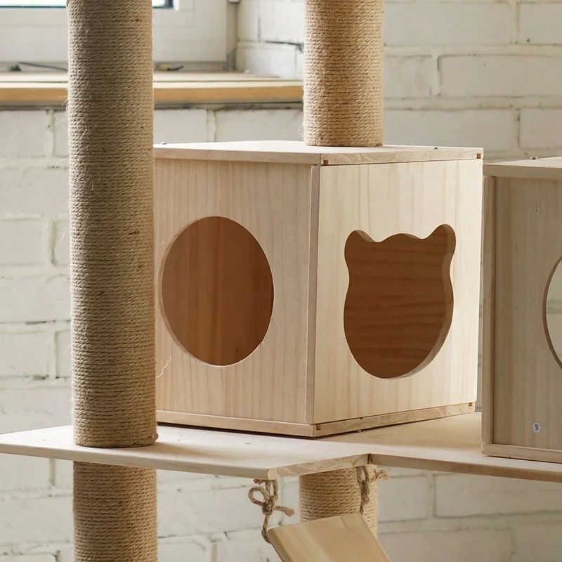 
Manufacturer supply wooden cat tree for large cats 