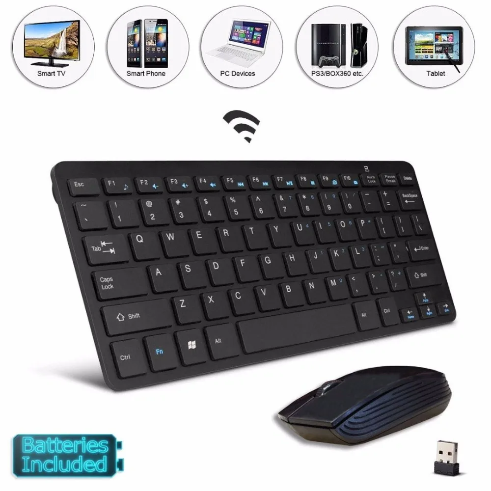 Ultra-Thin Wireless MINI Keyboard & Mouse for Samsung Smart TV
