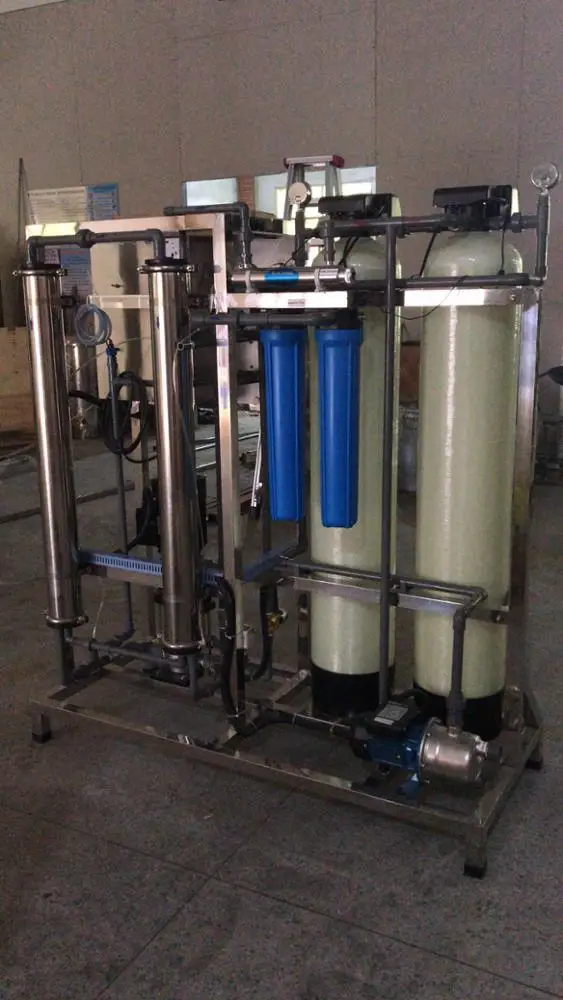 Factory Reverse Osmosis Sachet Water Plant 0.5T/L Manual Flush RO Water Desalination Treatment Machine