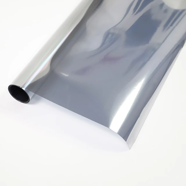 
pvc silvery static cling sun control film for building glass 