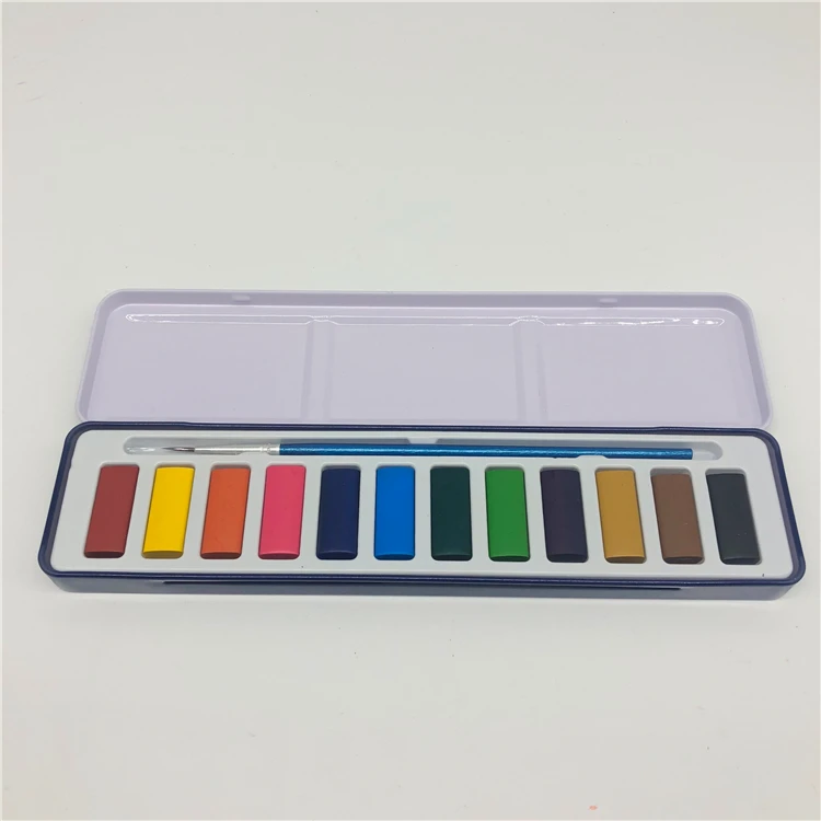 Hot 12/24/36 solid Colors Watercolor Paint Cake Art Professional Solid Painting Set