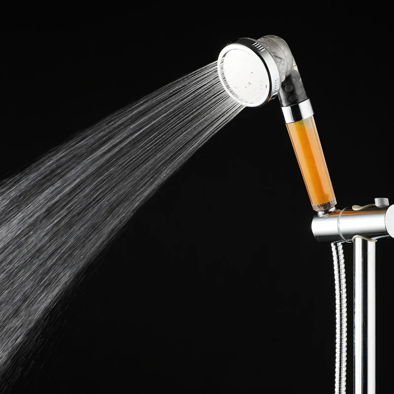 Modern Three Modes Jetting Hand Shower Head Mineral Stone Filter for Aroma Therapy Vitamin C Bathroom Use Massage Function