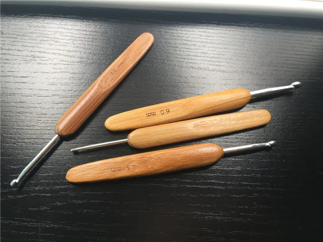 Knitting tool Single head Bamboo Aluminum crochet hook for crochet