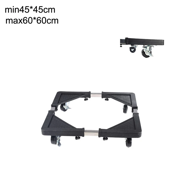 Universal Movable Adjustable Wheels Base Refrigerator Stand Feet For Washing Machine, Heavy Duty Wash Fridge Bracket