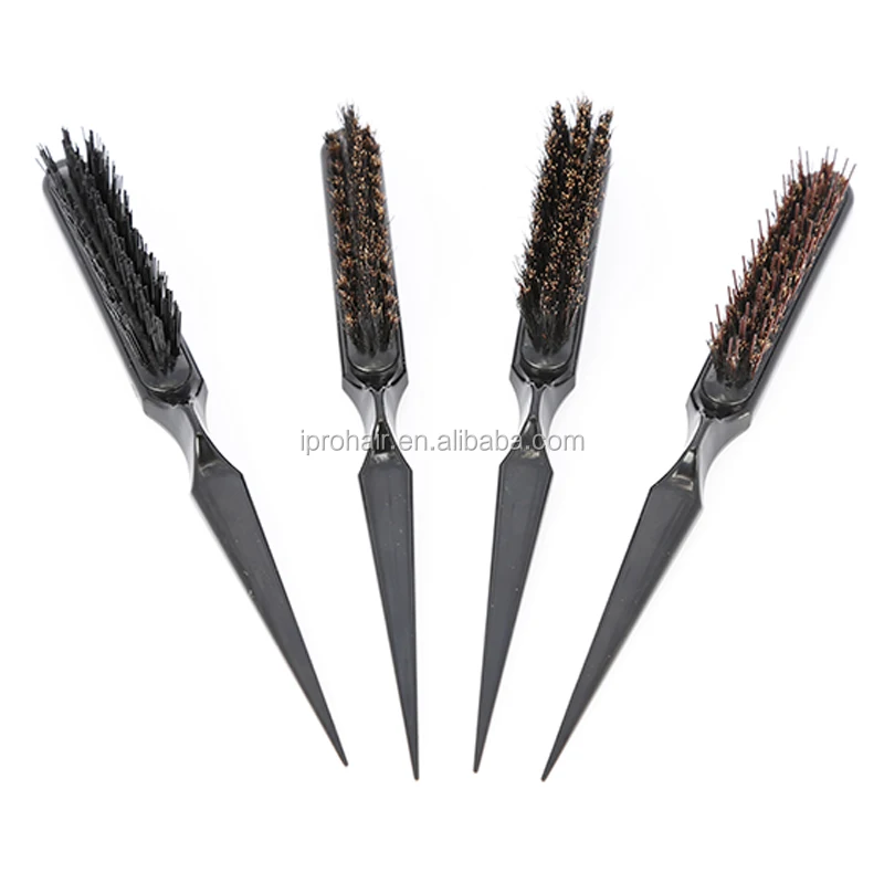 Boar Bristle Hairdressing Comb Fluffy Wood Handle Hair Brush