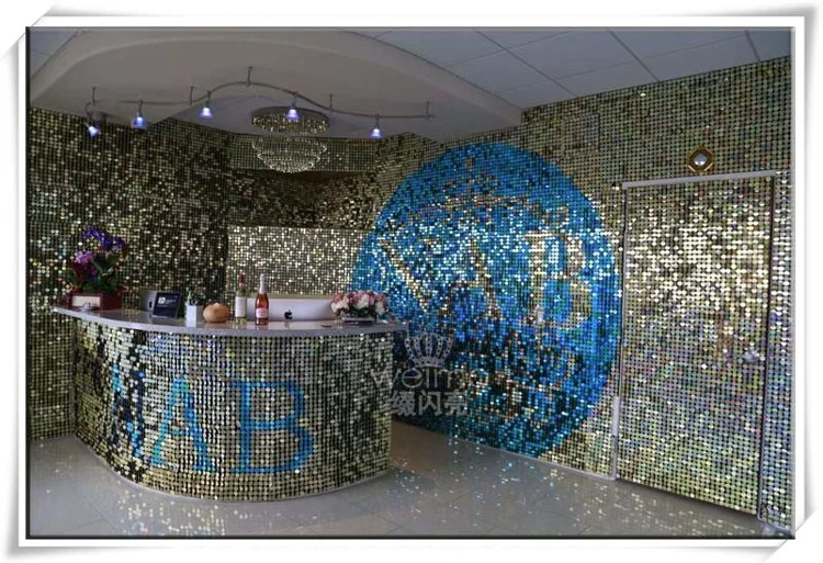 2021 New design outside decorative panel shimmer wedding backdrop wall sequin wall