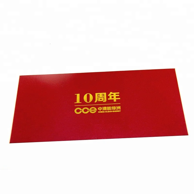 Eco-friendly Custom High End Wedding Red Invitation Paper Envelope