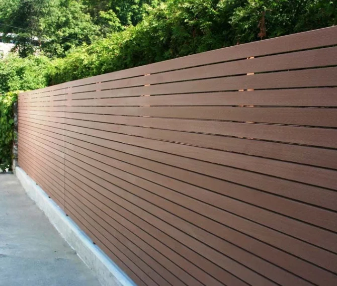 Solid Water-resistance WPC wall panel grooved Outdoor covering plastic