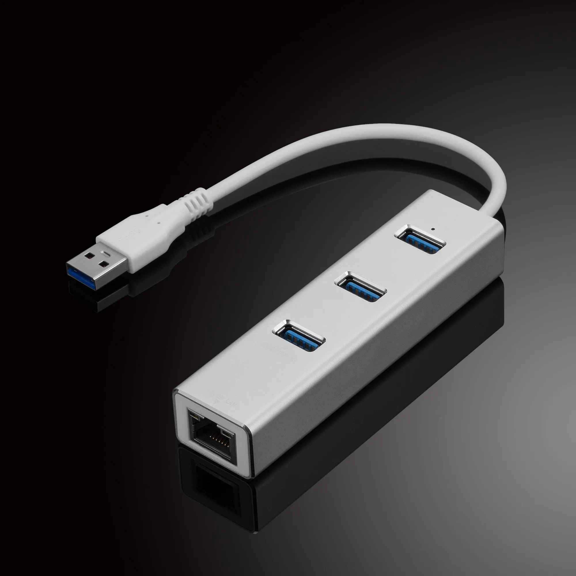 Производство заводская цена USB к RJ45 сетевой адаптер Ethernet концентратор 3 порта 0 порт Gigabit LAN
