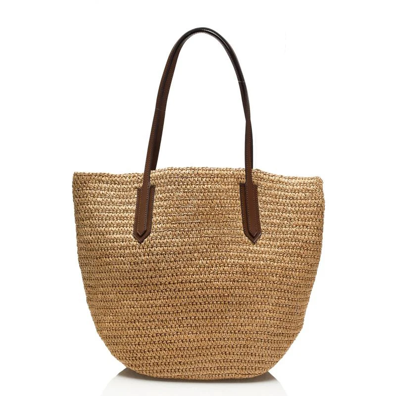 2018 Wholesale fashion lady beach bag straw bag vacation bag