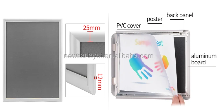 competitive price good quality aluminum  A1 A2 A3 A4  snap frame