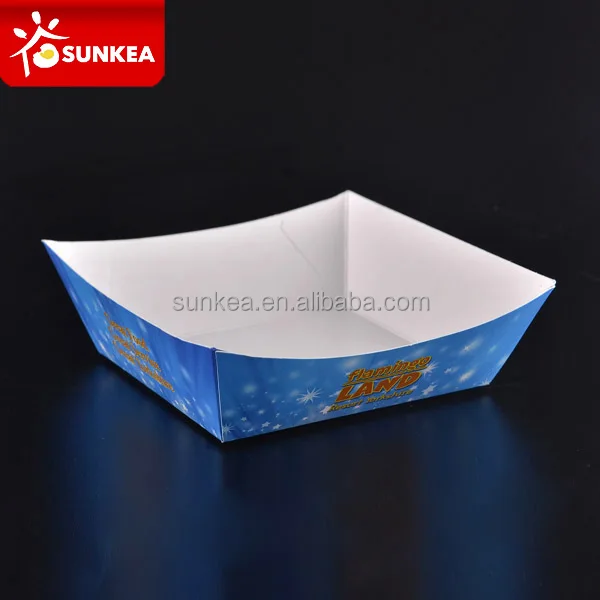 Disposable brown kraft paper boat paper food tray