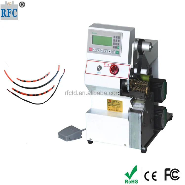
automatic tape wrapping feeding cable electronics wire for adhesive tape cutting machine 