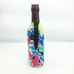 Customized 330ml Collapsible Insulated Neoprene Beer Bottle Cooler Bag
