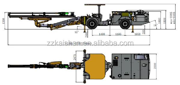 Kaishan KJ212 wheel type tunnel jumbo drill one boom underground boring drilling jumbo for sale