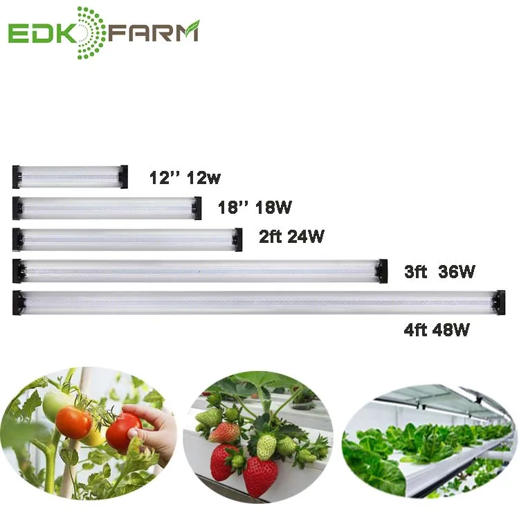 EDK Farm 3 фута умный микрозеленый затемняемый AC85V-265V Led растущий свет бар для салата