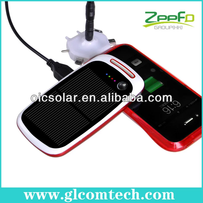 
China portable rohs solar cell phone charger for iPhone/iPod/Nokia/Samsung/Blackberry 