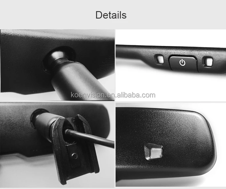 CE RoHS 4.3 Inch TFT LCD Monitor Car Rearview Mirror Auto Parts For Mitsubishi Pajero