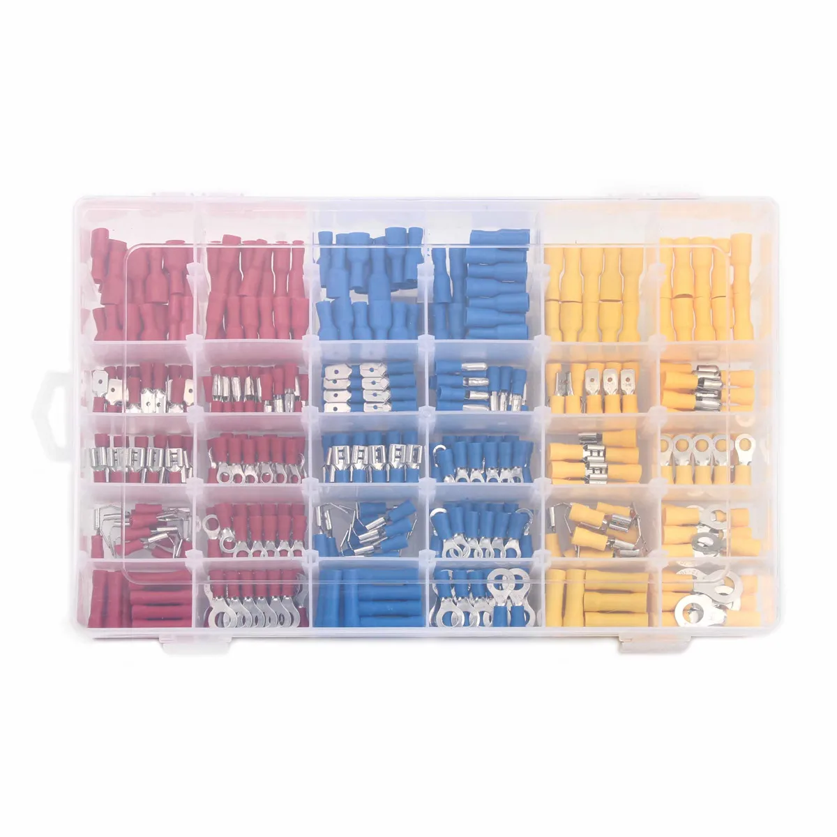 480pcs Insulated Terminals Electrical Crimp Connector Butt Spade Ring Fork Set Terminal Wire Connector
