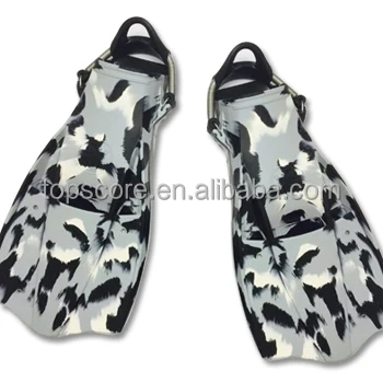 
OEM Free Diving Snorkeling Fins Equipment Set / Scuba Diving Flippers With Adjustable Strap 