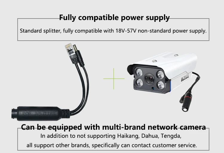 EXPED SMART Monitoring standard poe splitter 48v to 12v poe splitter network camera power supply module