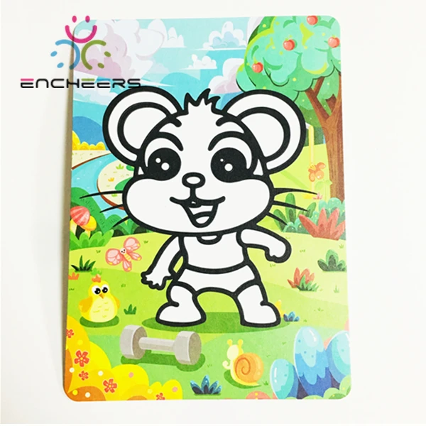 Children Sand Painting Art Cards  DIY Cartoon Painting Cards