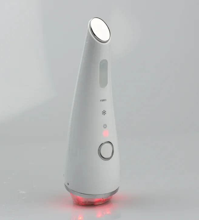 Newest multifunctional red blue light photon therapy beauty device hot cold hammer facial massager