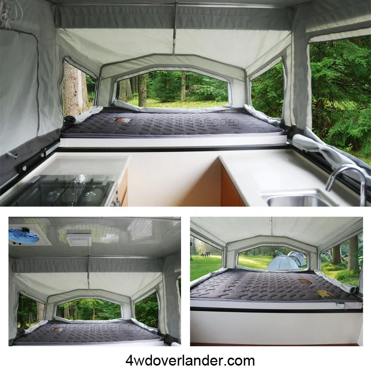 Full Equipped Touring Pop Up Campers Trailer in Campsite