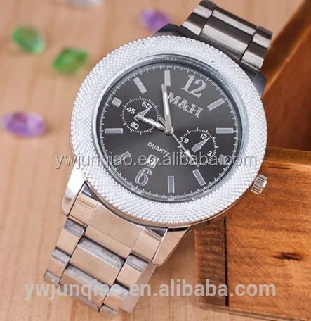 
New product Men Wrist Watches M&H Men Watches Black Dial Watches 