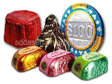 
Aluminum Foil Chocolate Wrapping Paper with different colours 