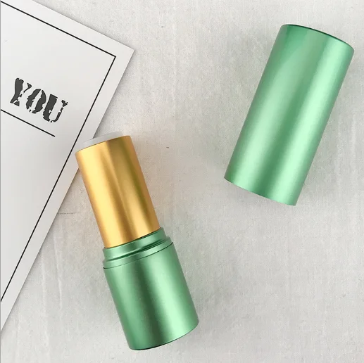 
Cosmetic packaging silver color luxury custom empty aluminum lipstick tube for make up 