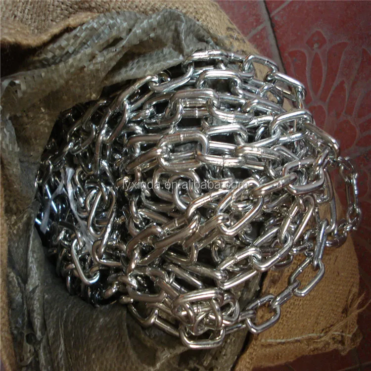Welded industrial galvanized cow link chain