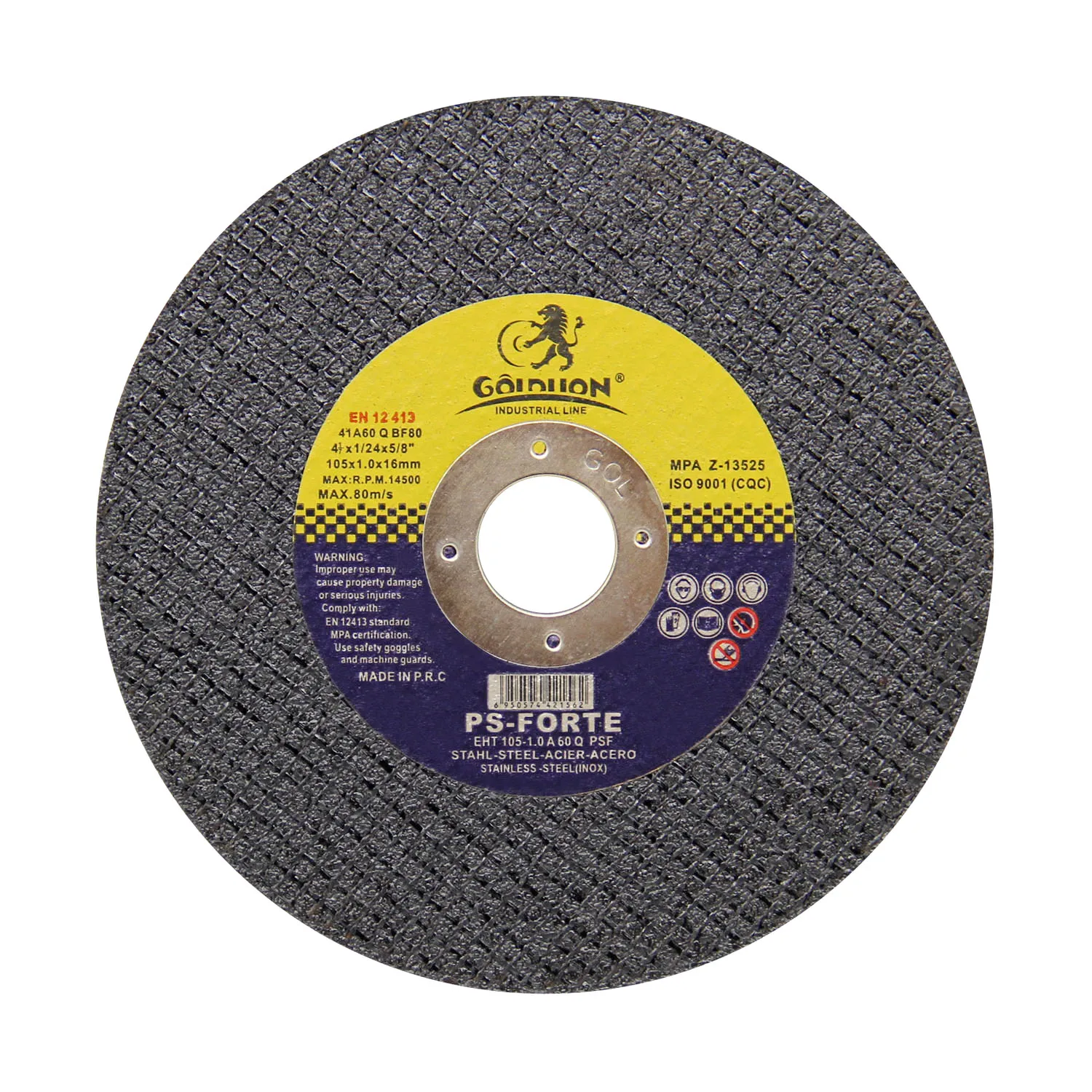 GOLDLION high performance 4 inch cutting disc 105 abrasive tools cutter production line