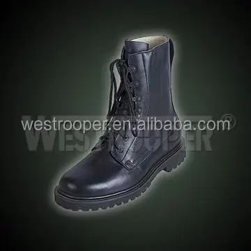 
Leather sole with side zipper comfort cow leather shoes army ranger boots 
