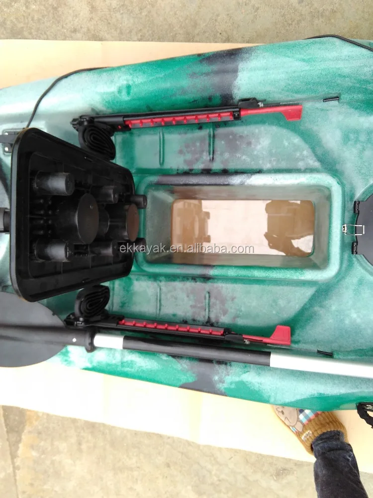 Hot sale single  LLDPE sit on top kayak for sea fishing  with pedal rudder
