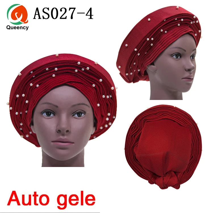 Queency Elegant Asoke Fabric Headtie For African Auto Gele Headtie African Head wraps