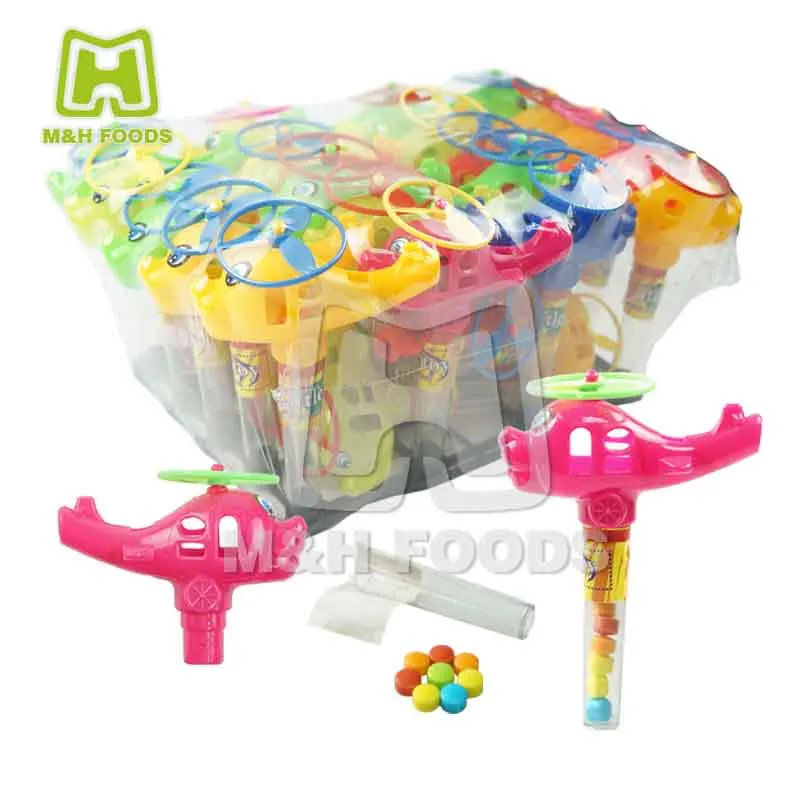 Airplane Windmill Candy Toy With Whistle