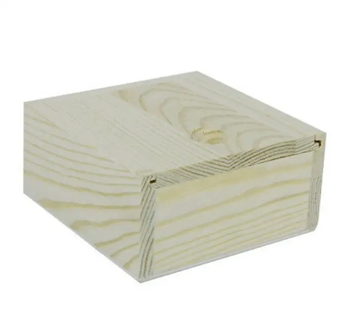 Custom Cheap Unfinished Wood Gift Package Box With Sliding Lid