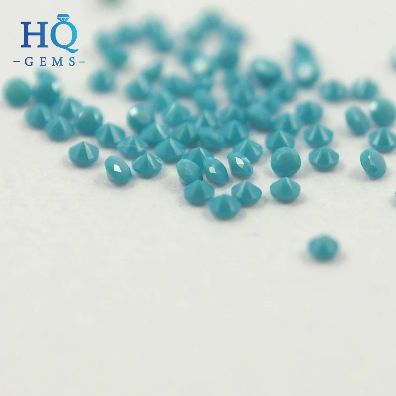 High Temperature Resistance Synthetic Nano Spinel Nano Blue Turquoise Gemstone Sliver Ring Making