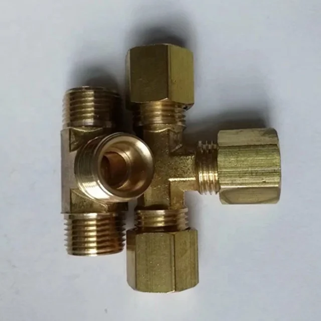 U.S. Standard Brass Gas Pipe Fittings Forged Brass Tube Connector and Tees with Head Model Number