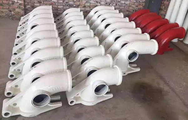 Concrete pump Twin wall elbow DN100 DN125 pipe bend hinged elbow for concrete pump quality supplier hebei the earth