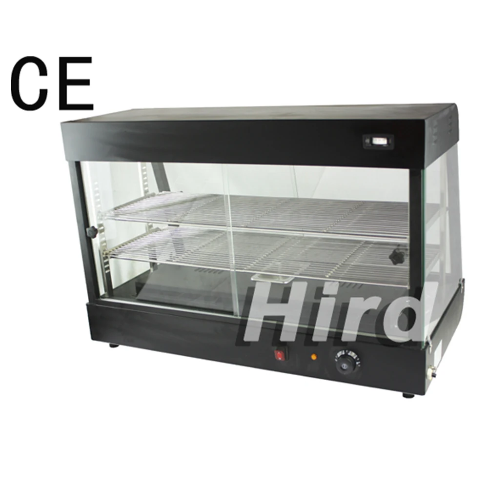 Glass hot food warmer showcase