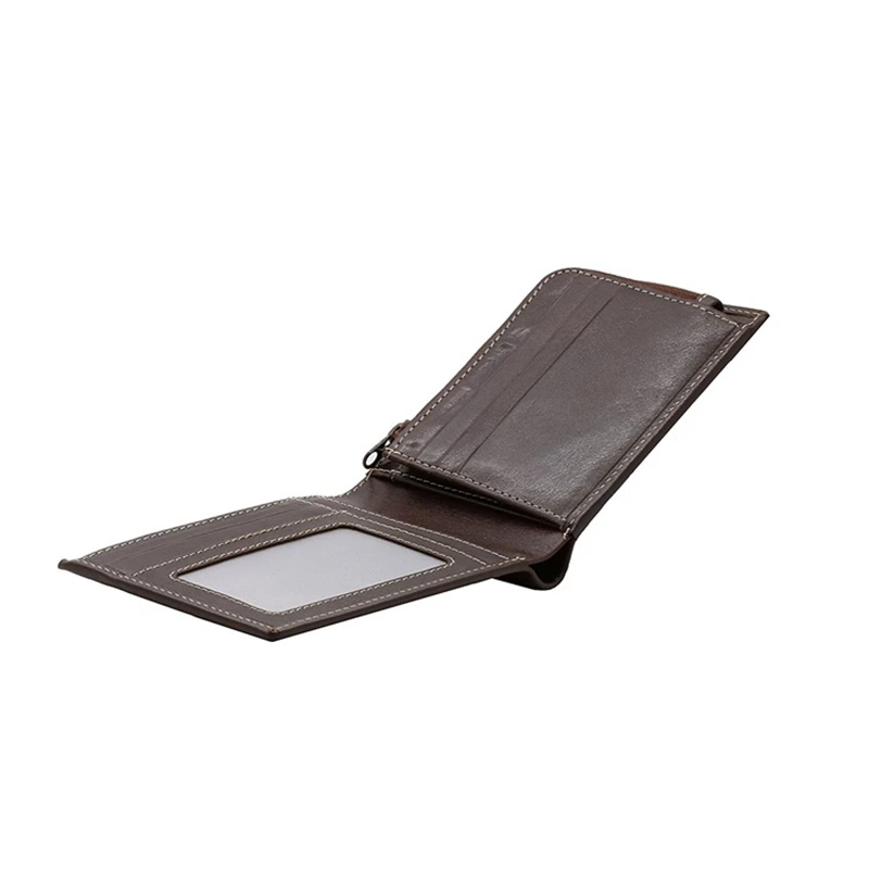 vegetable tanned cow genuine leather wallet wallet men bifold cow wallet for man